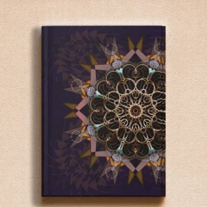The Pillared Thread Tie-In purpura hardcover journal Matte open side