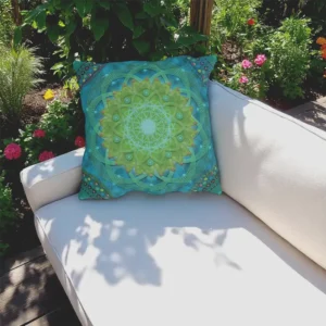 Shambhala Tantric Nympheae Outdoor Pillow