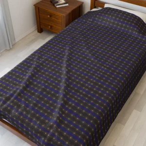 Sparkling Floral Art in the Night Sky Velveteen Plush Blanket on top
