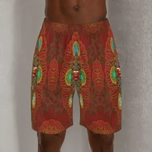 The Filter Floral Red squire Manipur Mens Jogger short