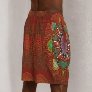 The Filter Floral Red squire Manipur Mens Jogger short right The Filter Floral Red squire Manipur Mens Jogger short right
