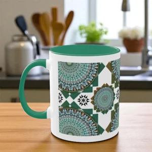 An initiation of mass circles Two-tone coffee mug