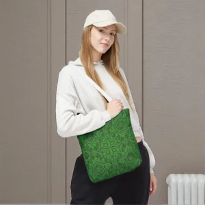 Nexus of green ambuja instinct tote bag 13x13 white