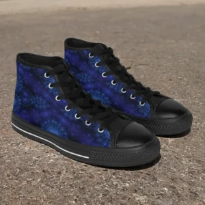 The Berry Blue Sparkling Floral Women's Classic Sneakers