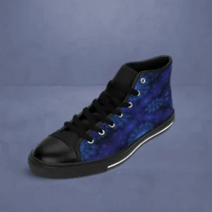 The Berry Blue Sparkling Floral Women's Classic Sneakers on front left