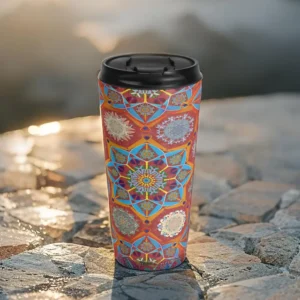Octo Brightener Arabesque Moorish Red Tumbler 15oz