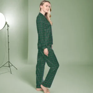 confianza textile texture womens satin pajama on side