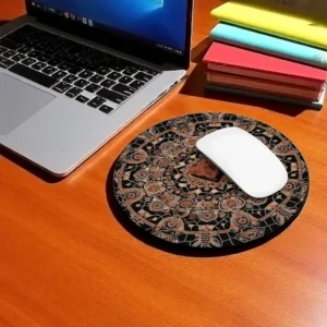 Symphony of love on the honeycomb round mouse pad